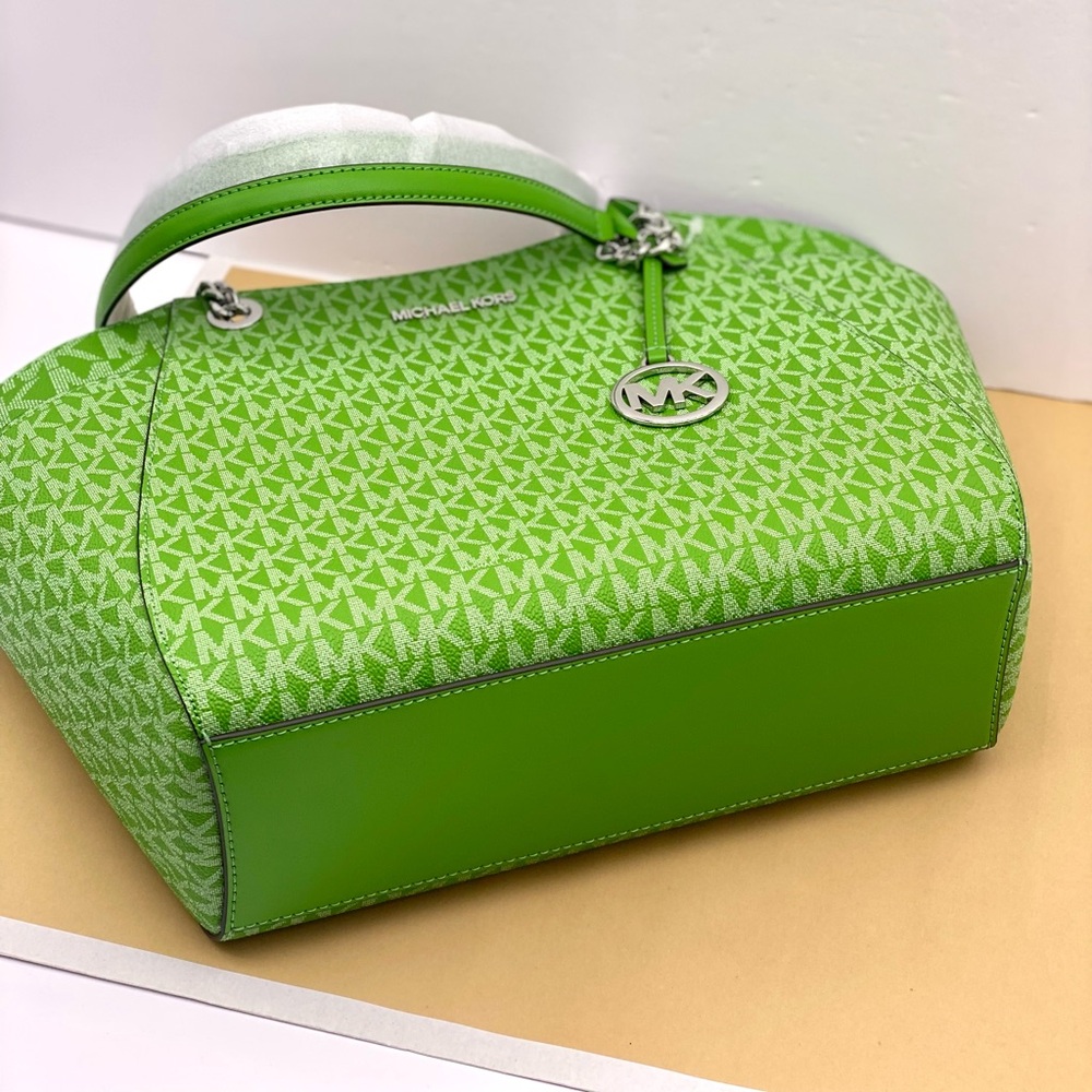 Michael Kors Jet Set Large Signature Logo Shoulder Bag - Picture 11 of 14